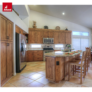 Alland Rustic Southwestern Design <span class=keywords><strong>Nyatoh</strong></span> Scratch Custom Buffet Équipé Armoires de cuisine Robinet Îles de salle à manger Accessoires de poêle - Product Image 3