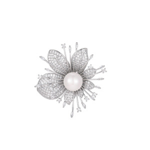 Broche de pérolas BOXUAN Broche de pérolas para mulheres com alfinetes de zircônias <span class=keywords><strong>DIY</strong></span> - Product Image 6