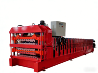 Machine de formage de rouleaux de tôles de toiture en métal galvanisé à trois couches, profilé ondulé, homologué CE