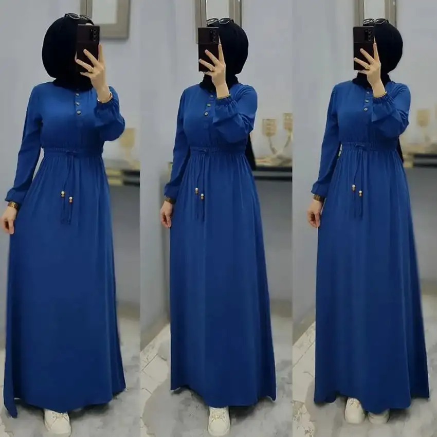 2023 Abaya Designs Robe Modest Kaftans Muslim Layers Muslimisches Kleid für Frauen Elegante Dubai Trendy Islamic Clothing