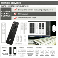 OEM ODM Remote Kontrol Suara BLE 16 Tombol dengan Protokol Ganda Inframerah untuk Mesin Multimedia All in One RCT3016