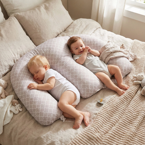Almohada de Cuerpo Personalizada en Forma de U Grande Moonlight para Lactancia Materna, Embarazo, para Dormir, de Poliéster Lavable - Product Image 3