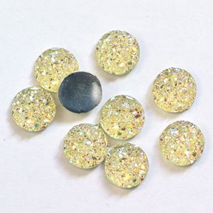 Accessori per gioielli fai da te con stelle a grappolo di 10mm in resina rotonda con fondo piatto per collana fai da te - Product Image 6