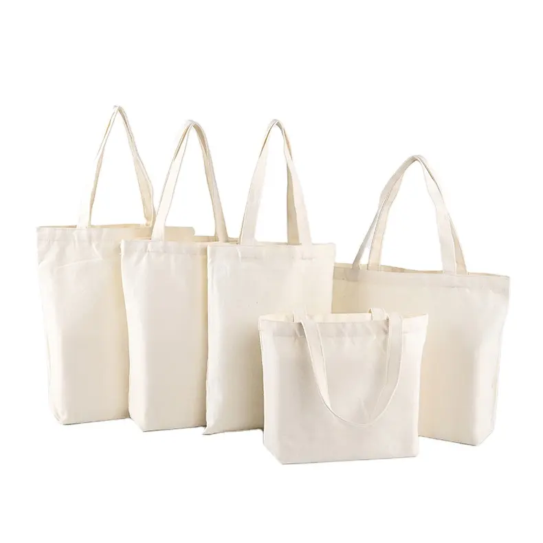 Wholesale Spot blank eco-friendly Personalized Plain Tote Bag Custom Logo Cotton Canvas Shopping Bag