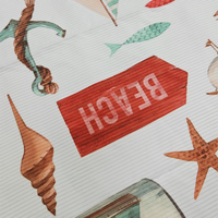 Nouvelle conception, serviette de plage haut de gamme à double face, imprimée, sans sable, rayée, personnalisée, compressée, antimicrobienne, certifiée OEKO-TEX