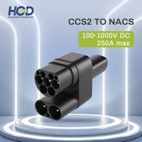 Adaptateur DC HCD CCS2 vers NACS, connecteur de prise d'entrée/sortie pour véhicule électrique, pour la mise à niveau Tesla