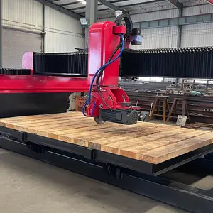 Hoyun Cnc köprü testere 3/5 eksen tezgahı 3d mermer granit Cnc köprü taş kesme ve freze makinesi