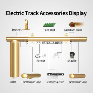 Rail de rideau électrique elliptique intelligent KYOK Tuya WiFi - Kit de rail motorisé intelligent pour hôtel et villa - Product Image 3