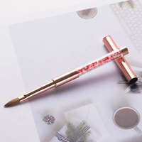 USA grandes tailles en gros fournitures de haute qualité GUYO or Rose strass poignée Kolinsky Nail Art brosse doux acrylique brosse à ongles