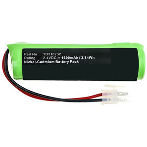 Batterie Ni-CD de remplacement d'éclairage de secours 2.4V pour Schneider <span class=keywords><strong>LUXA</strong></span> OVA <span class=keywords><strong>LUXA</strong></span> OVA RILUX TD310232 - Product Image 2