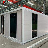 Maison conteneur préfabriquée contemporaine isolée et extensible, maison pliable pour bureau et villa