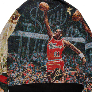 Veste tissée à fermeture éclair personnalisée avec un design sportif personnalisé en jacquard pour homme - Product Image 4