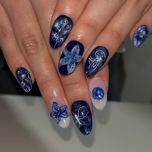 <span class=keywords><strong>Ongles</strong></span> en acrylique 3D à presser, <span class=keywords><strong>faux</strong></span> <span class=keywords><strong>ongles</strong></span> moyens avec de nouveaux designs, <span class=keywords><strong>ongles</strong></span> à presser complets avec autocollant - Product Image 3