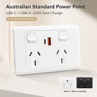 Prise murale USB standard australien et néo-zélandais 10A, double prise de courant avec interrupteur 2 voies, prise AU SDK pour la maison, l'hôtel, le bureau