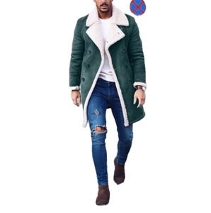 Trench invernale da <span class=keywords><strong>uomo</strong></span> <span class=keywords><strong>in</strong></span> lana taglie forti soffice stile lungo <span class=keywords><strong>con</strong></span> risvolto e soprabito caldo <span class=keywords><strong>in</strong></span> pile - Product Image 6