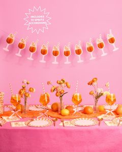 Bannière accordéon 'Spritz', 'Dernier Spritz en tant que future mariée', 'Un Spritz de plus en âge pour un anniversaire', 'Fête prénuptiale', 'Été italien', Orange, Rose - Product Image 4