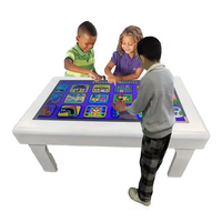 Interaktiver 32/43/55 Zoll Smart-Touchscreen für Werbung/Ausstellung, LCD-Touch-Tisch mit LED-Streifen, LED-Röhren, anpassbarer Höhenverstellung