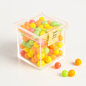 Vente en gros <span class=keywords><strong>de</strong></span> boîte à bonbons en acrylique avec couvercle pour le rangement ou la décoration <span class=keywords><strong>de</strong></span> fêtes <span class=keywords><strong>de</strong></span> mariage - Product Image 4