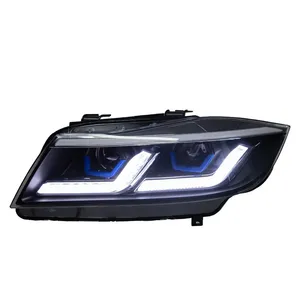 Conjunto de Faros Delanteros para Serie 3 E90 2005-2012, Lente Doble con LED, Plug and Play, Actualización de Luces Diurnas, Luz de Funcionamiento Original del Automóvil - Product Image 3