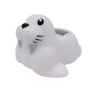 새로운 디자인 귀여운 바다코끼리 모양 플로팅 PVC 목욕 장난감 물 온도 측정기 안전한 아기 목욕 온도계 어린이 선물 - Product Image 2