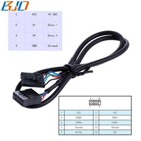 Câble adaptateur de signal USB 2.0 9 broches vers Mini PCI-E MPCIe pour module sans fil, avec support pour 1 carte SIM, version 5.0, pour modem 4G 3G WWAN LTE