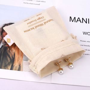 100% Cotton <b>Drawstring</b> <b>Pouch</b> with Custom Logo for Perfume Packaging Recyclable Canvas <b>Drawstring</b> Bag - Product Image 3