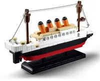 SuSenGo Mainan Edukatif Anak-anak, Blok Bangunan 194 Buah Ti Tanic Kapal Perahu 3D Model