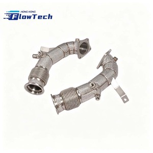 Tubería de Escape de Alta Calidad FlowTech SS304 con Protector Térmico para Audi R8 5.2L V10 2020+ - Product Image 3