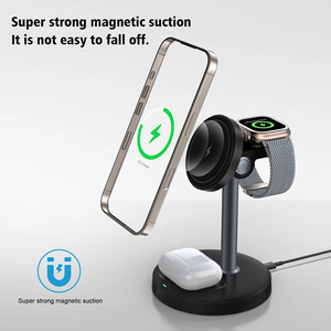 Cargador Inalámbrico Magnético con Soporte Ajustable para <span class=keywords><strong>iPhone</strong></span> 16/15/14/<span class=keywords><strong>13</strong></span> <span class=keywords><strong>Pro</strong></span> Max, iWatch y Airpods, Carga Rápida de 15W - Product Image 2