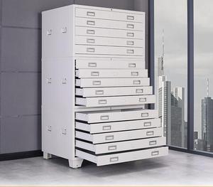Home Office Multi-layer A1 A0 Paper Drawing Metal Flat File <b>Cabinet</b> Map Filing <b>Storage</b> <b>Cabinets</b> - Product Image 2