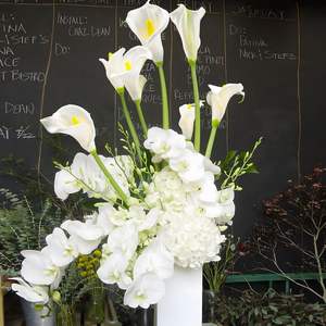 Fleurs artificielles de haute qualité au toucher réel, lys blancs pour centre de table, mariage, fête, décoration de la maison - Product Image 4