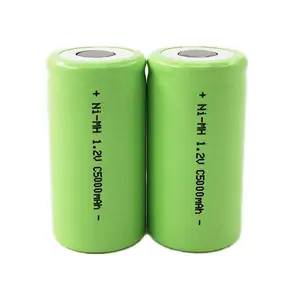 Ni-mh baterai isi ulang daya, ukuran C 5000mAh 1.2V baterai ni-mh 1.2v c 4000mah