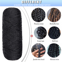 Extensions de tresses en laine synthétique noire brésilienne de haute qualité, 70 grammes, pour tresses cubaines, jumbo box braids et locs, vente en gros