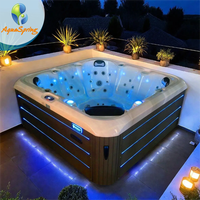 Maßgefertigte Massage-Spa-Wannen mit Bluetooth für 7 Personen, Balboa Smart Hot Tub, Jacuzzi, Outdoor-Spa, Whirlpool-Badewanne für Gartenpartys