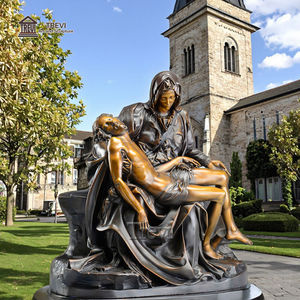 Famosa escultura cristiana religiosa La Pieta estatuas mayorista fabricante comercio - Product Image 5