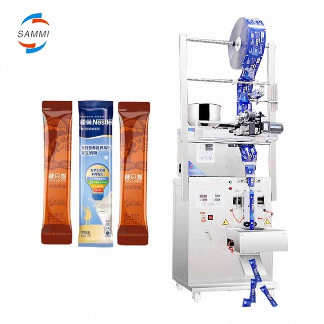 Automatic 3-in-1 Instant Coffee Mixed Powder Packing Machine Sachet Cosmetic Salt Sugar Stick Filling for Food Packaging Pouches