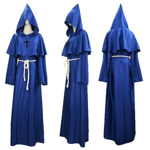 Medieval Monk Robes Cosplay Costume Full Length Hooded Priest Wizard Friar Outfit For Game Anime Role Playing Adult Size - Product Image 5