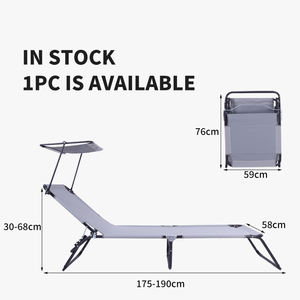 كرسي حديقة فناء محمول مع مظلة شمسية - Product Image 5