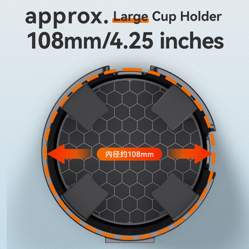 Shunwei SD-1080 Adjustable Car Cup Holder Expander Adapter with Removable Phone Holder