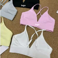 Soutien-gorge de sport ajustable style Kendall Jenner pour femme, confortable, à bretelles spaghetti, avec coussinets, sexy, pour le yoga