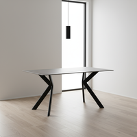 Ensemble de table à manger au design moderne personnalisable, meubles en bois élégants pour les banquets de mariage et les salles à manger