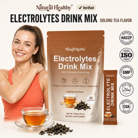 Mélange de Boissons Électrolytiques Naturelles et Saines, Saveur Thé Oolong, Poudre Sans Sucre, Sans Calories, Poudre d'Hydratation avec 6 Électrolytes Essentiels