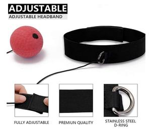 Ensemble de ballon réflexe de boxe avec bandeau réglable, idéal pour l'entraînement des réflexes, du timing, de la précision, de la concentration et de la coordination œil-main - Product Image 4