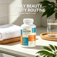 OEM Özel Etiketli Biotin Tabletleri 150 Adet 10000 MCG Besin Takviyesi Tedariki