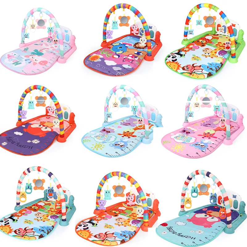 Baby Toys Pedal Piano 0-12 Months Body Building Instrument Newborn Baby Music Game Blanket Toy Game Pad Ringing Bell Baby Toys