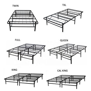 Wholesale Hotel Double Bed Base Queen Folding King Size Soft Steel Bed Frame Storage Platform Mattress Base