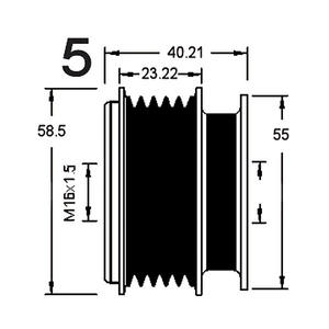 Dispositif de roue libre d'alternateur compatible avec VOLVO S80 II 2.4 D Diesel (KW : 120, HP : 163) de 03-2006 à 03-2011 885305M - Product Image 3