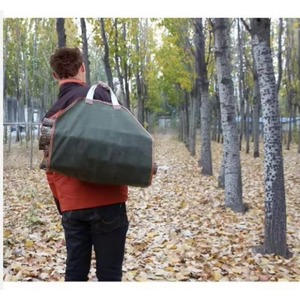 Paquete de muestra gratis: Bolsa para leña encerada, informal, resistente al agua, con asas para transportar leña, ideal para viajes de camping. - Product Image 3