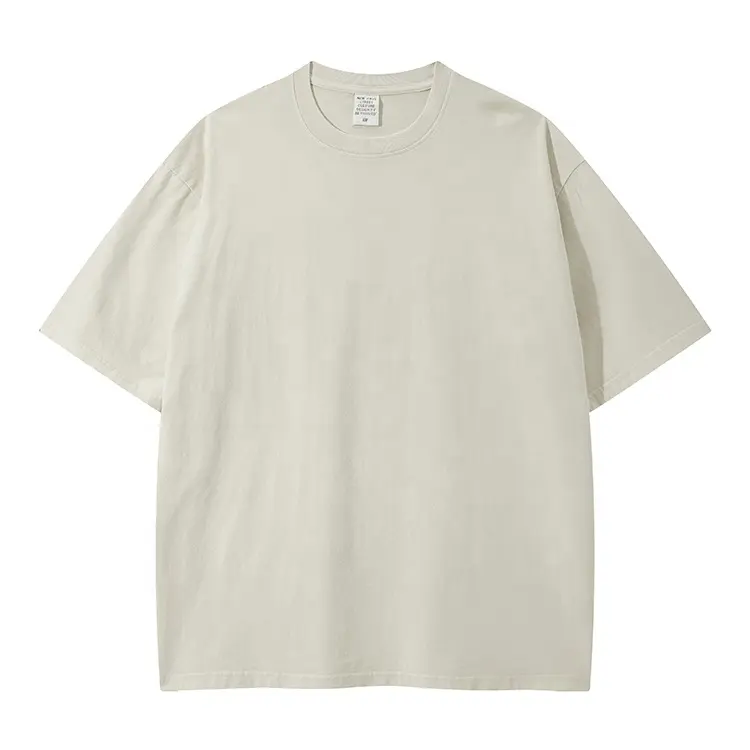Italie Nieuw Ontwerp Zomer Witte T-Shirts Bedrukt 100% Katoenen Effen Baggy T-Shirts Streetwear Oversized Heren T-Shirt