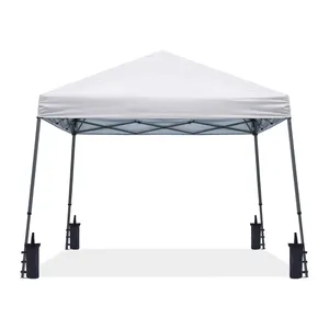 Устойчивая Выдвижная наружная тентовая палатка с сетчатой стенкой 8x8 черная торговая палатка